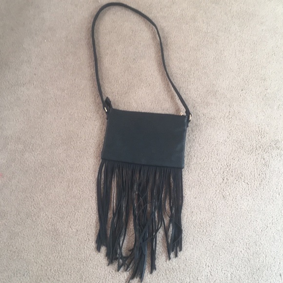 H&M Handbags - Cute “H&M” Black Fringe Shoulder or Cross Body Bag